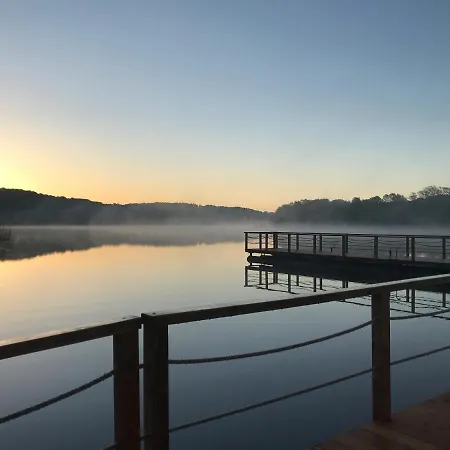 別荘 Ostrzycki Nad Jeziorem -balia-sauna-prywatny Pomost *