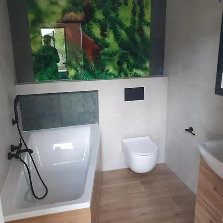 別荘 Ostrzycki Nad Jeziorem -balia-sauna-prywatny Pomost