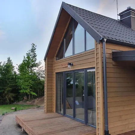 別荘 Ostrzycki Nad Jeziorem -balia-sauna-prywatny Pomost *