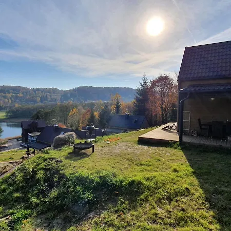 Ostrzycki Nad Jeziorem -balia-sauna-prywatny Pomost *