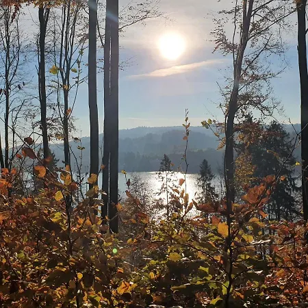 別荘 Ostrzycki Nad Jeziorem -balia-sauna-prywatny Pomost *