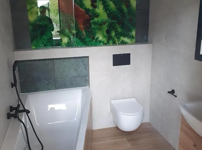 בית נופש Ostrzycki Nad Jeziorem -balia-sauna-prywatny Pomost