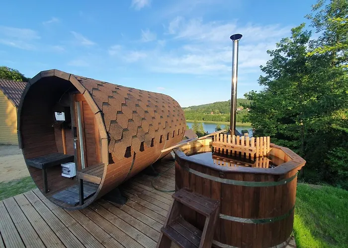 בית נופש Ostrzycki Nad Jeziorem -balia-sauna-prywatny Pomost Pierszczewo