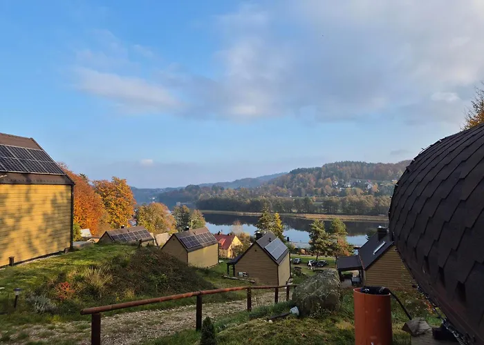 Ostrzycki Nad Jeziorem -balia-sauna-prywatny Pomost בית נופש