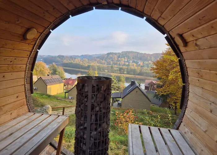 Dom wakacyjny Ostrzycki Nad Jeziorem -balia-sauna-prywatny Pomost